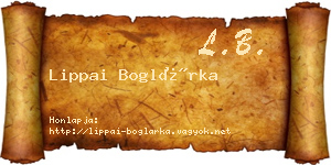 Lippai Boglárka névjegykártya